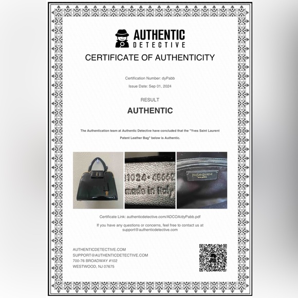 EC YSL PATENT LEATHER BAG - Picture 4 of 16